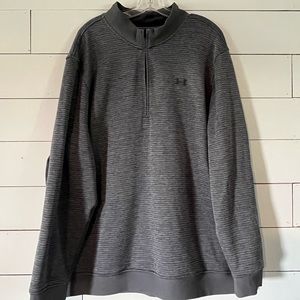 Men's Under Armour 3XL Storm Sweater Coldgear Grey 1/4 Zip